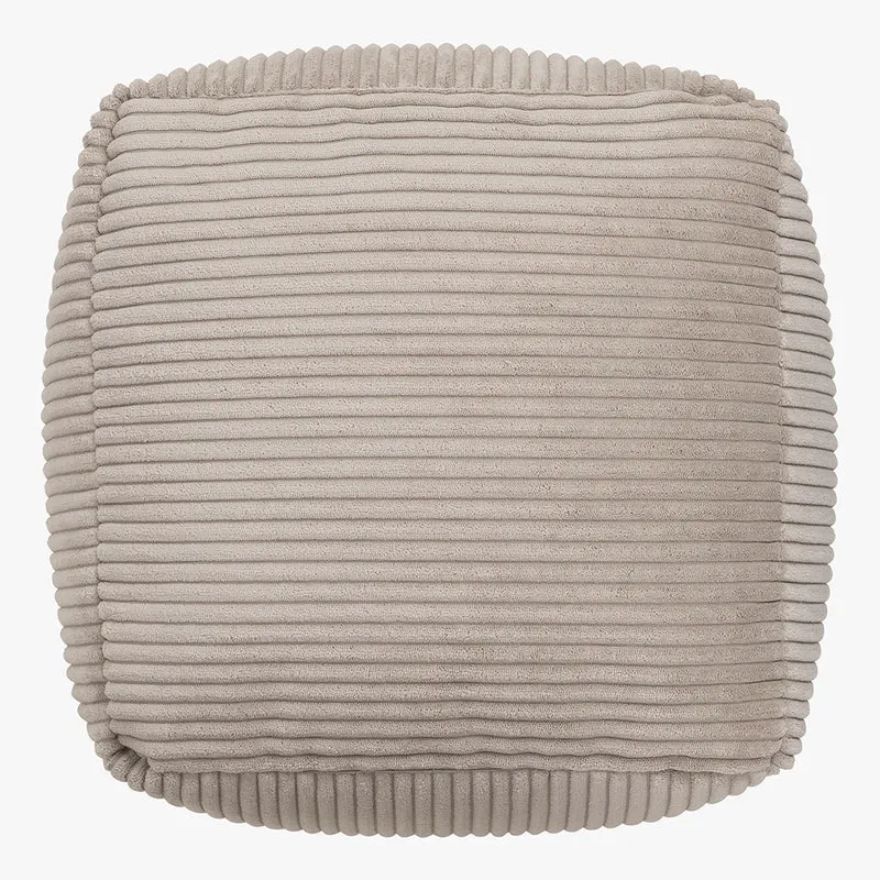 Amara Quadratischer Fußhocker, Cord, Natur