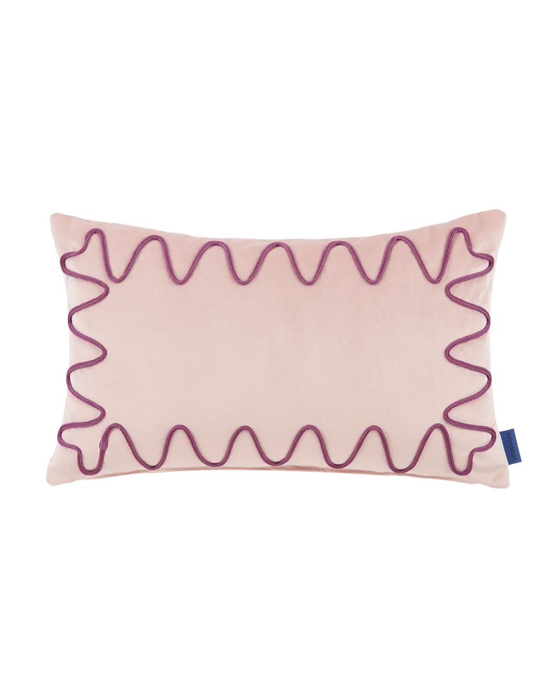Embroidered cushion Rita Eco-velvet