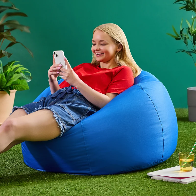 Kingston Wasserabweisender klassischer Sitzsack – Blau