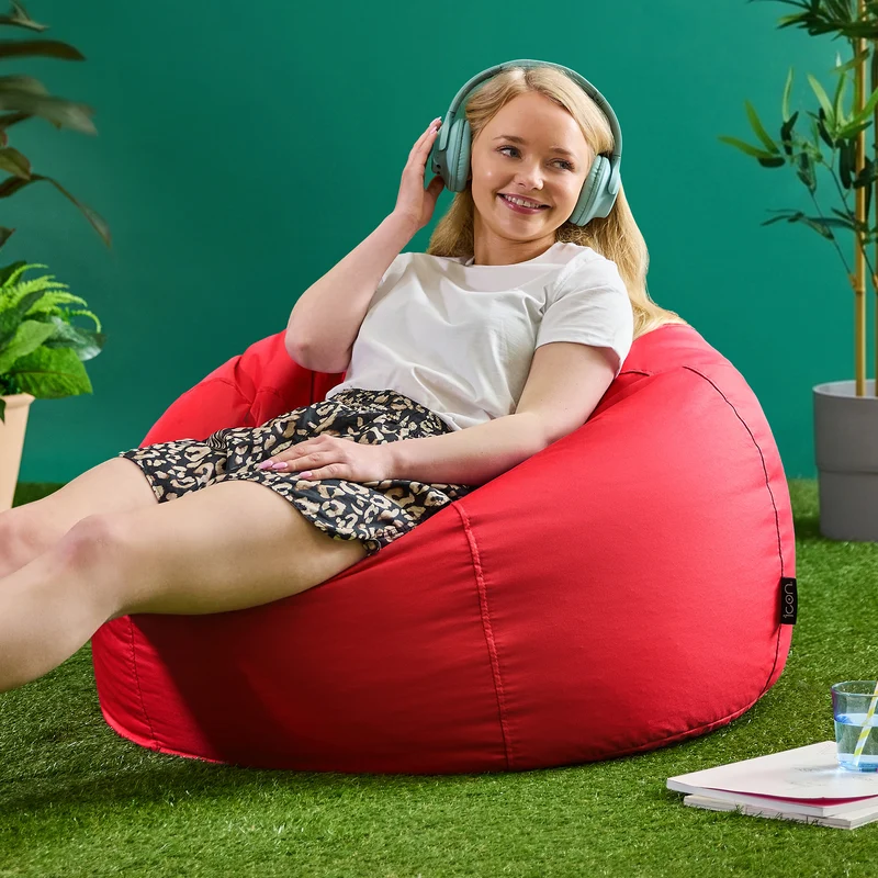 Kingston Wasserabweisender Klassischer Sitzsack – Rot