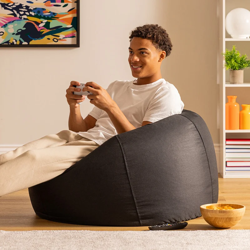 Kingston Wasserfester Klassischer Sitzsack - Schwarz