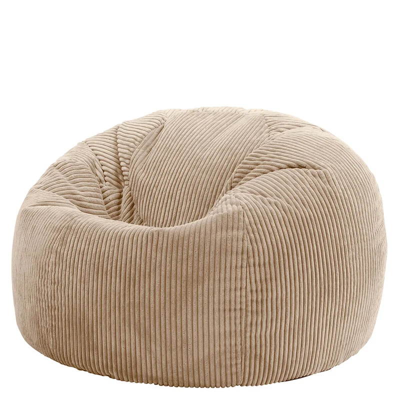 Kingston Klassischer Sitzsack, Cord, Natur