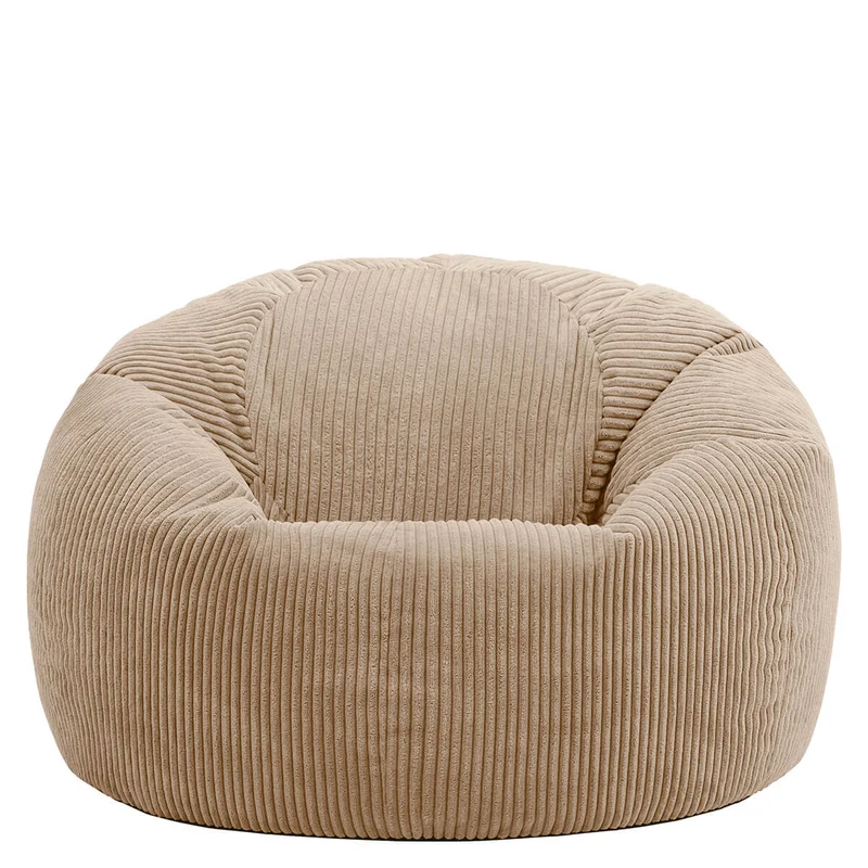 Kingston Klassischer Sitzsack, Cord, Natur