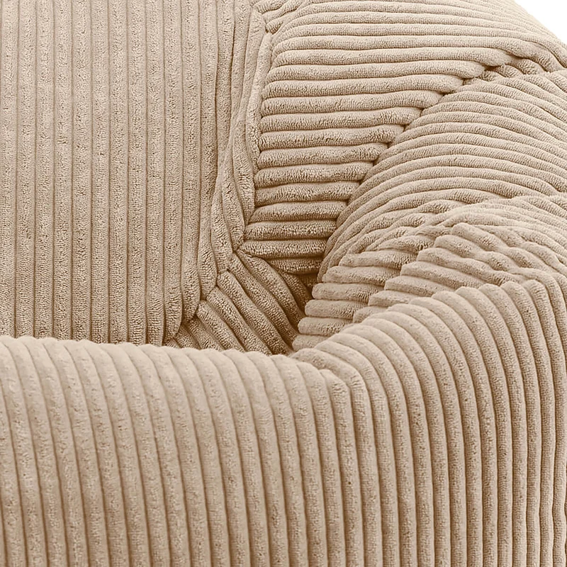 Kingston Klassischer Sitzsack, Cord, Natur