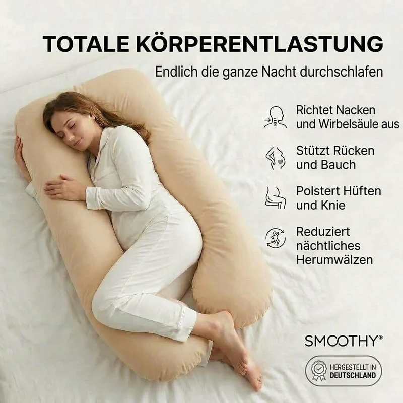Schwangerschaftskissen & Seitenschläferkissen U-Form Stillkissen