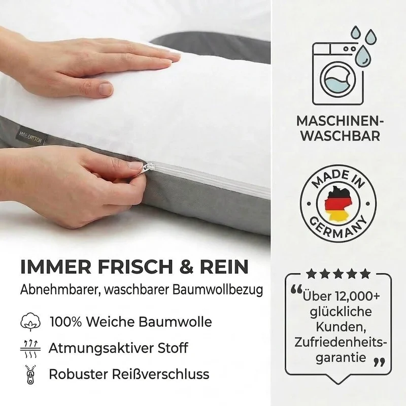 Schwangerschaftskissen & Seitenschläferkissen U-Form Stillkissen