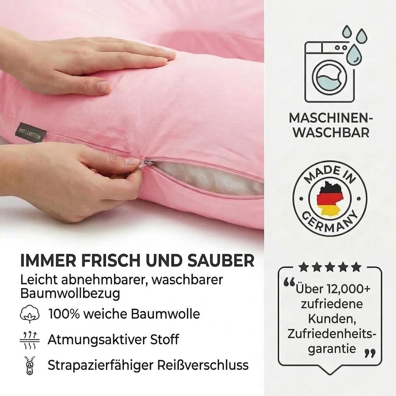 Schwangerschaftskissen & Seitenschläferkissen U-Form Stillkissen