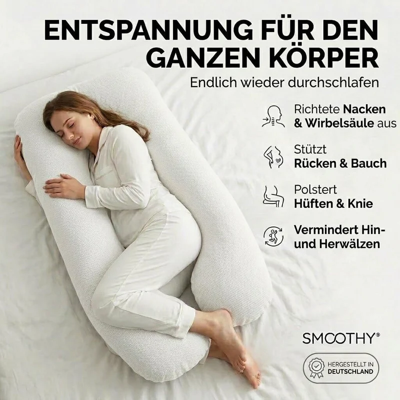Schwangerschaftskissen & Seitenschläferkissen U-Form Stillkissen