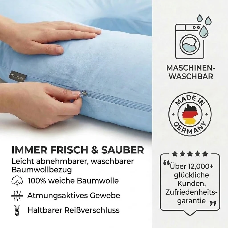 Schwangerschaftskissen & Seitenschläferkissen U-Form Stillkissen
