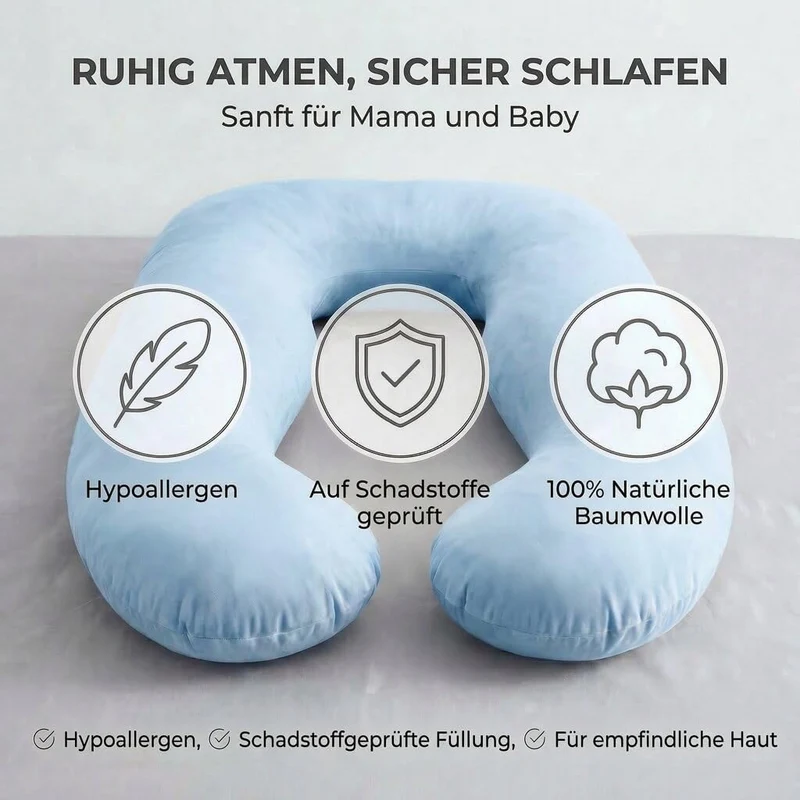 Schwangerschaftskissen & Seitenschläferkissen U-Form Stillkissen