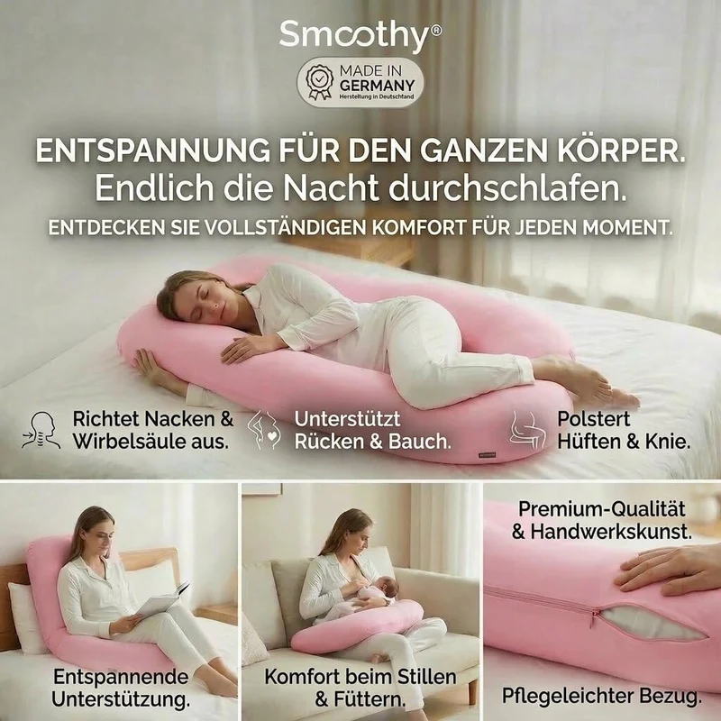 Schwangerschaftskissen & Seitenschläferkissen U-Form Stillkissen