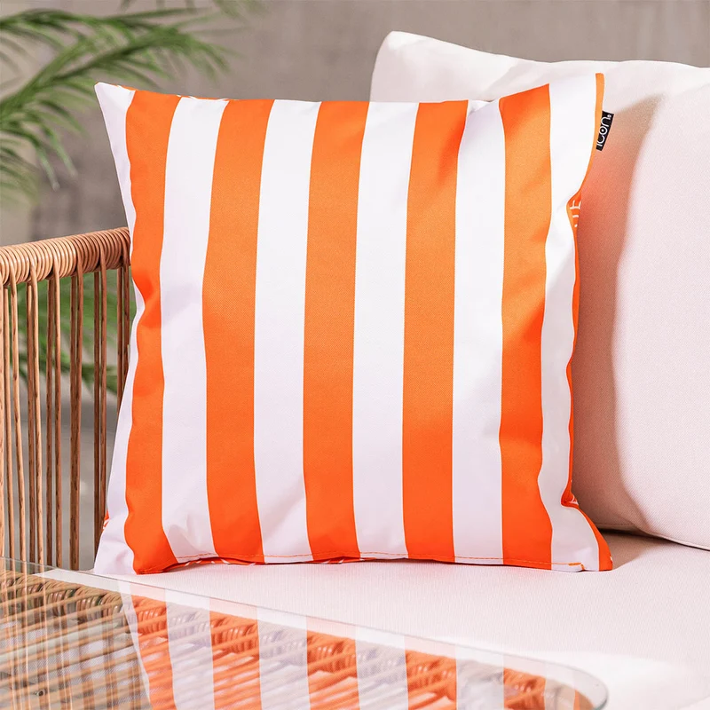 Deck Stripe Kissen für Drinnen und Draußen – Orange