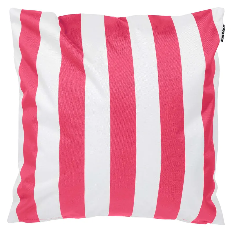 Deck Stripe Indoor-Outdoor Kissen – Pink