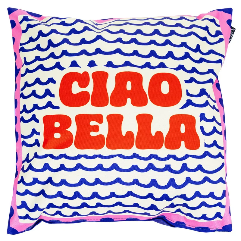 Italienischer Ciao Bella Kissenbezug für drinnen und draußen