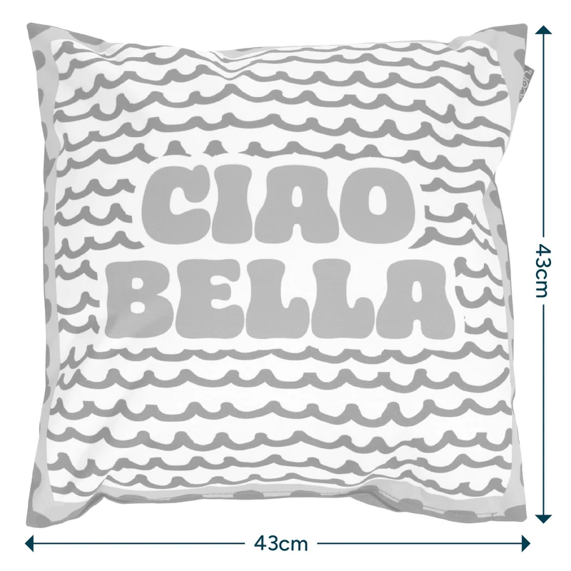 Italienischer Ciao Bella Kissenbezug für drinnen und draußen