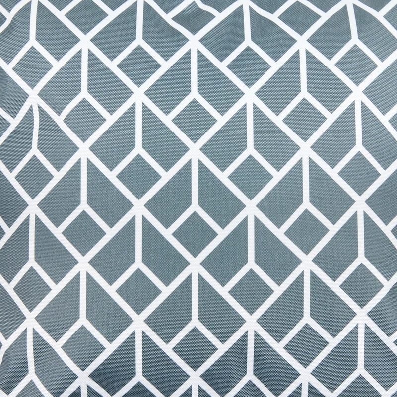 Art Déco Geometrisches Outdoor-Kissen – Anthrazitgrau
