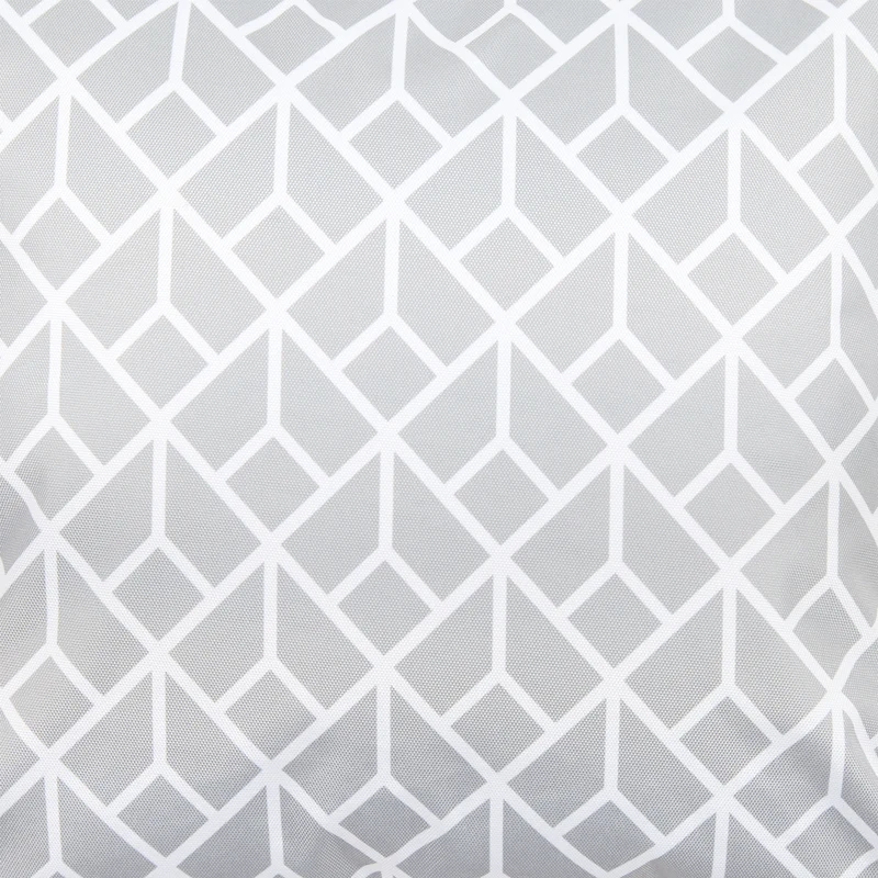 Art-déco-Kissen mit geometrischem Druck für draußen – Hellgrau