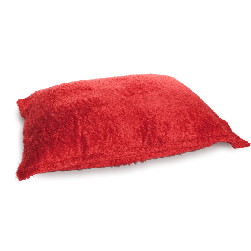 Smoothy Sitzsack - Sitzkissen Flokati XXL - Feuer-Rot