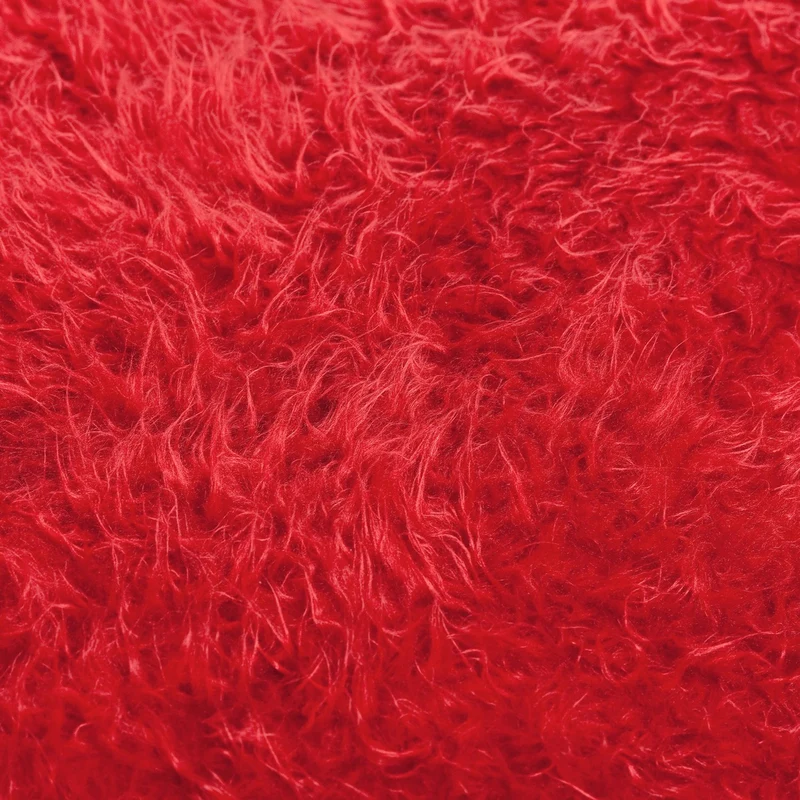 Smoothy Sitzsack - Sitzkissen Flokati XXL - Feuer-Rot