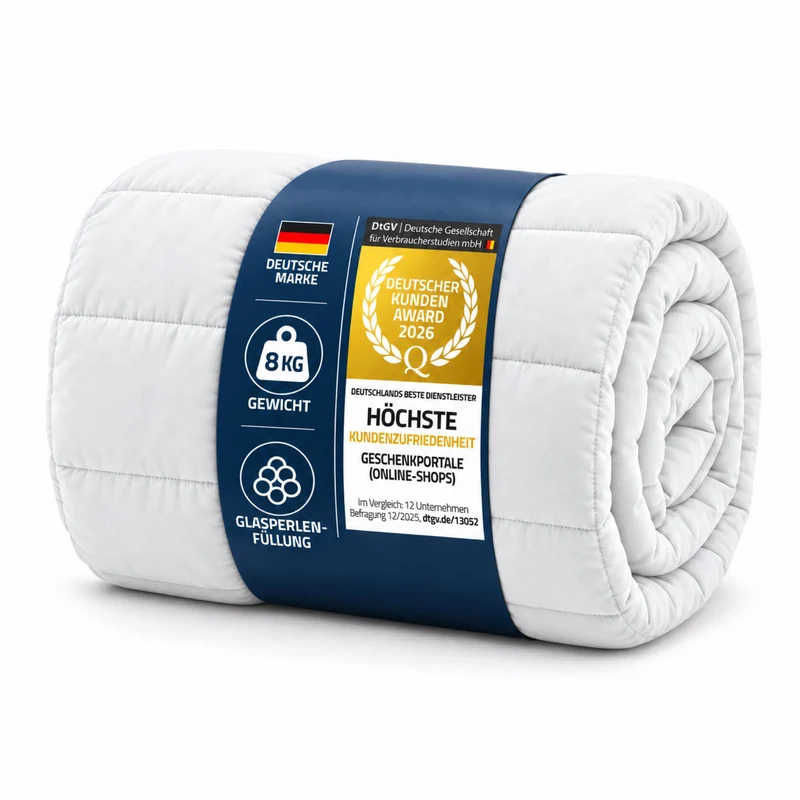 Schwerkraftdecke 8kg 200x155cm - Premium Therapiedecke für Entspannung