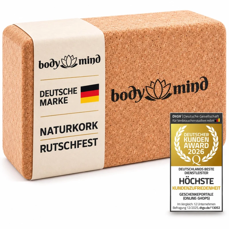 Yoga-Block aus Kork 2er-Set - Rutschfest & Stabil für Ihr Yoga