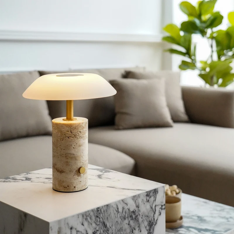 Nero Travertin LED-Lampe