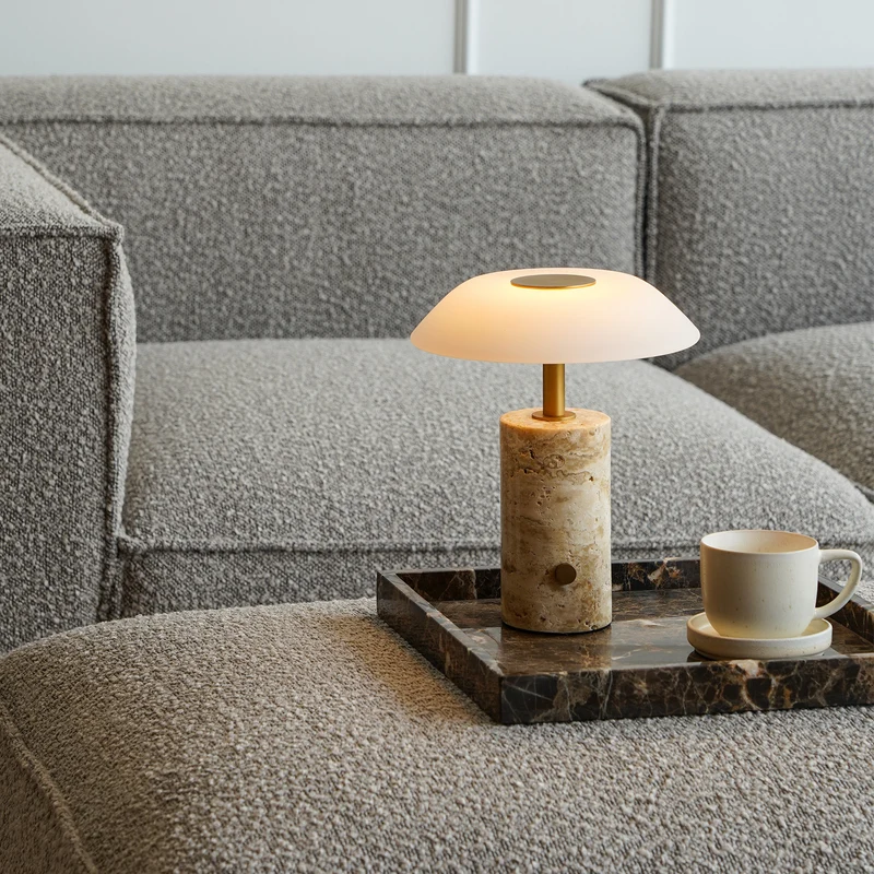 Nero Travertin LED-Lampe