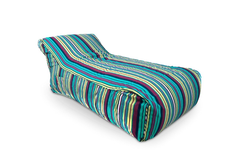 Lounge Daybed Überbezug mit blauen Streifen