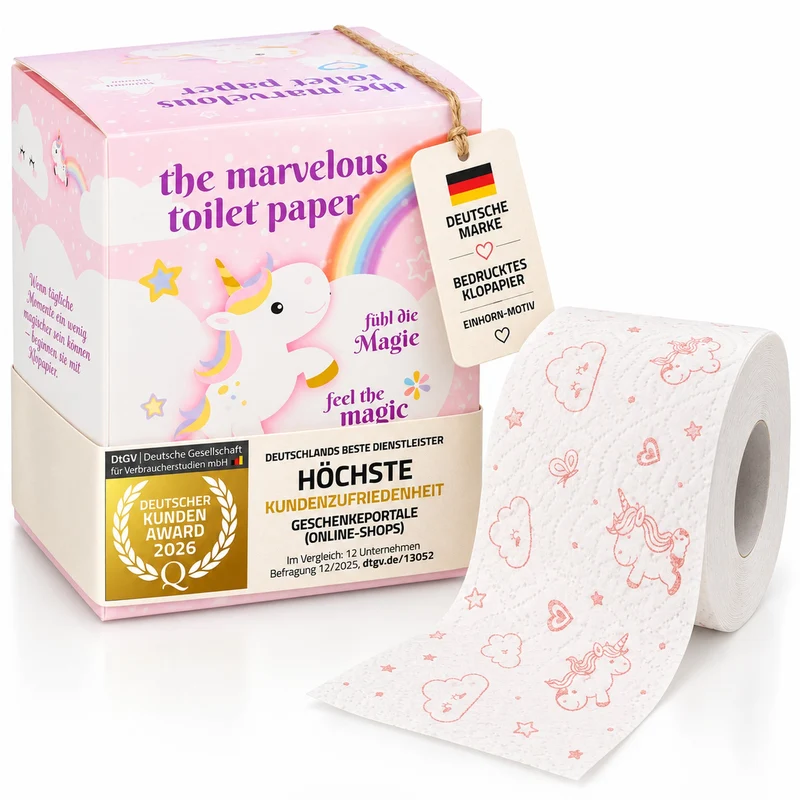 Einhorn-Toilettenpapier - Lustiges Geschenk für Einhorn-Fans