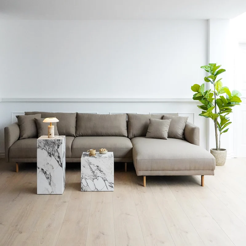 Capella II Chaiselong-Sofa, Eiche – rechts ausgerichtet