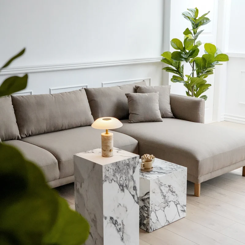 Capella II Chaiselong-Sofa, Eiche – rechts ausgerichtet