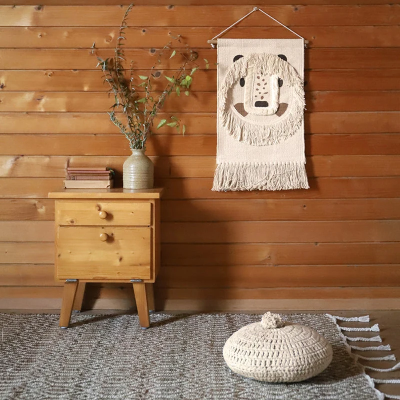 Gehäkelt Kissen 30 cm, 100% Baumwolle Bezug
