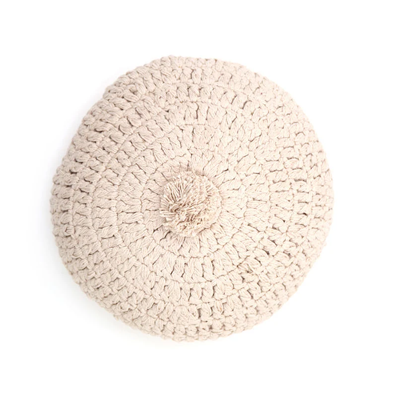 Gehäkelt Kissen 30 cm, 100% Baumwolle Bezug