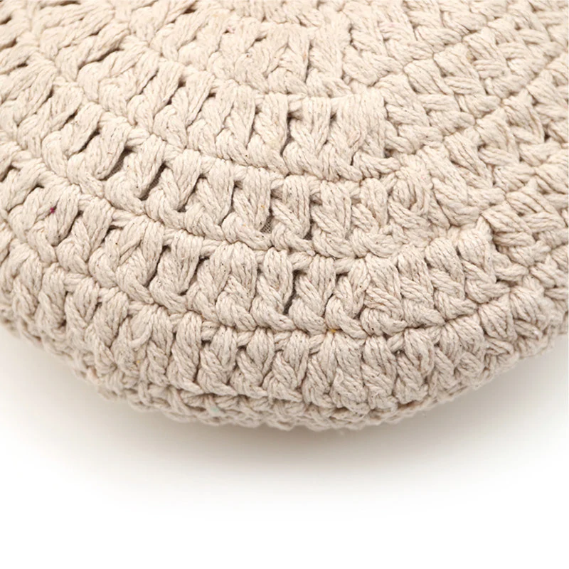 Gehäkelt Kissen 30 cm, 100% Baumwolle Bezug
