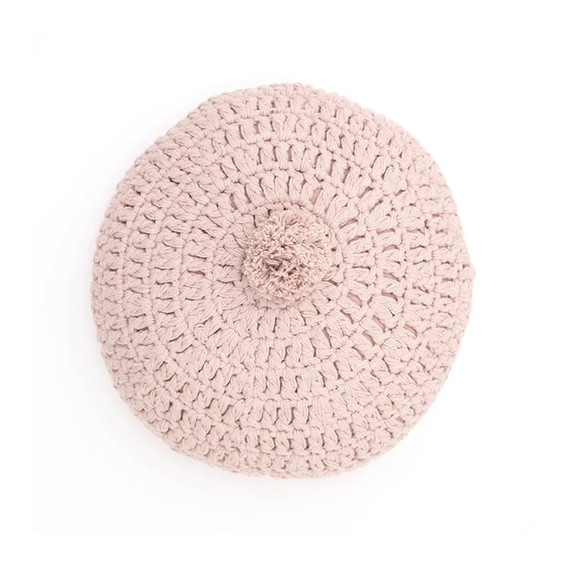 Gehäkelt Kissen 30 cm, 100% Baumwolle Bezug