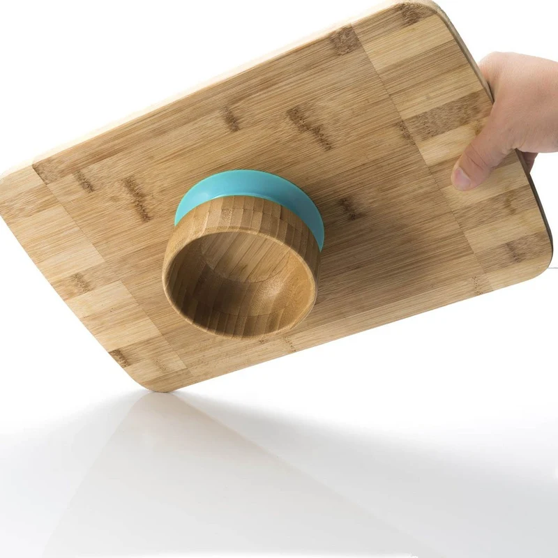 Bambus Baby-Schüssel mit Saugnapf - Rutschfester & BPA-freier Teller