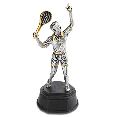 Tennis Siegerpokal 24cm - Goldene Trophäe für Tennis-Turniere