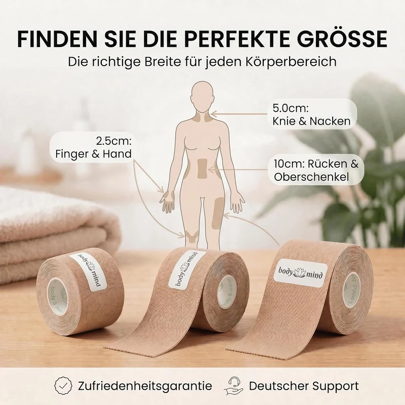 Kinesiologie-Tape 2,5cm - Elastisches Sporttape für Physiotherapie