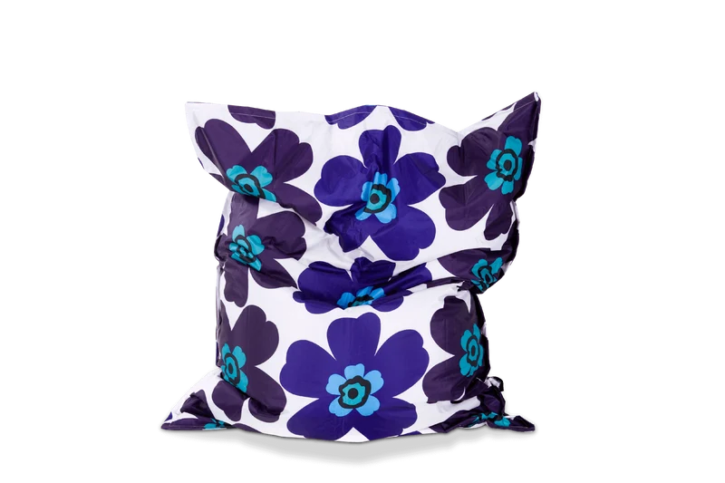 Floralia Sitzsack Bezug in Blau & Purpur