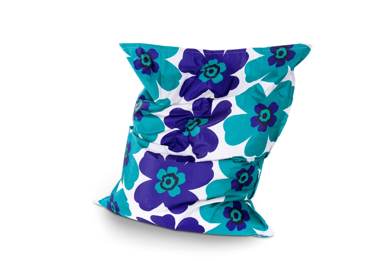 Floralia Sitzsack Bezug in Blau