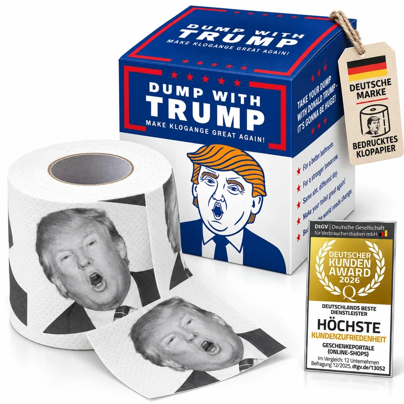 Trump Toilettenpapier - Witziges Klopapier als Party-Geschenk