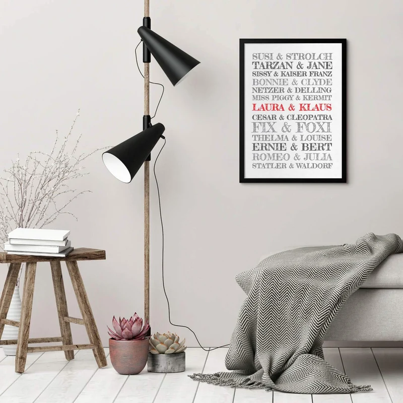 Personalisiertes Traumpaar Poster - Kunstdruck für Verliebte