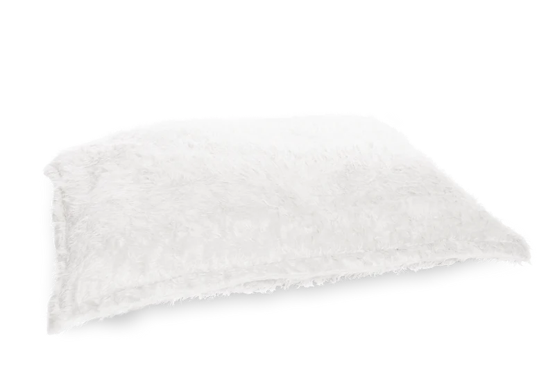 Flokati Sitzsack Bezug in Polarweiß
