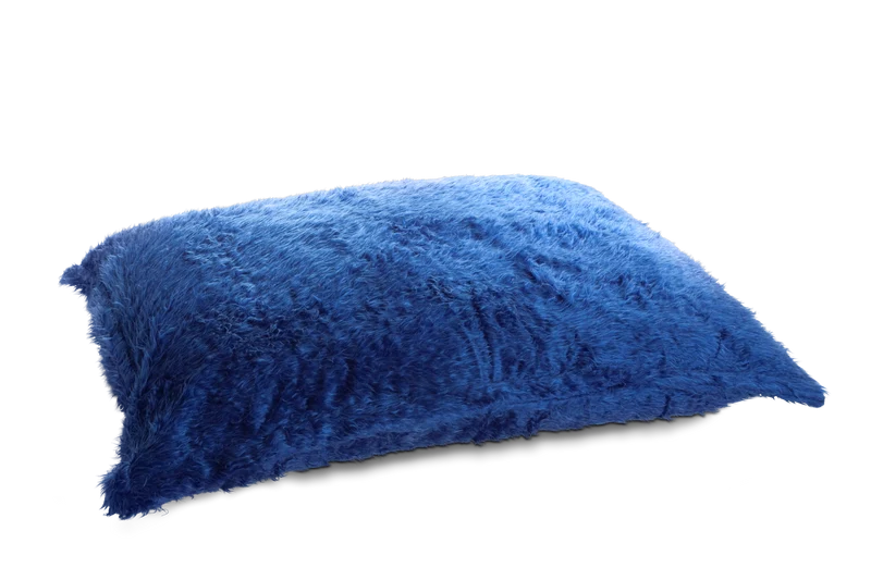 Flokati Sitzsack Bezug in Blau