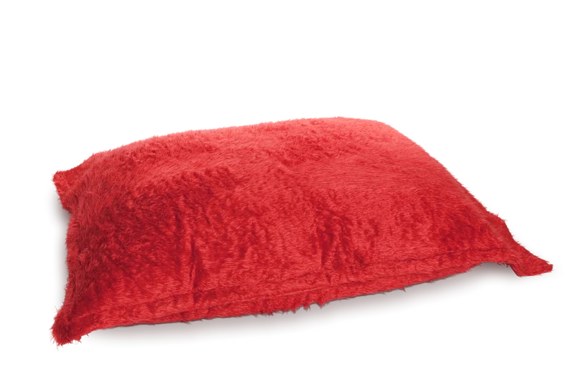 Flokati Sitzsack Bezug in Rot