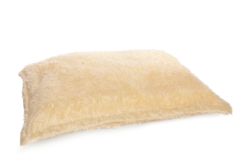 Flokati Sitzsack Bezug in Weißgold