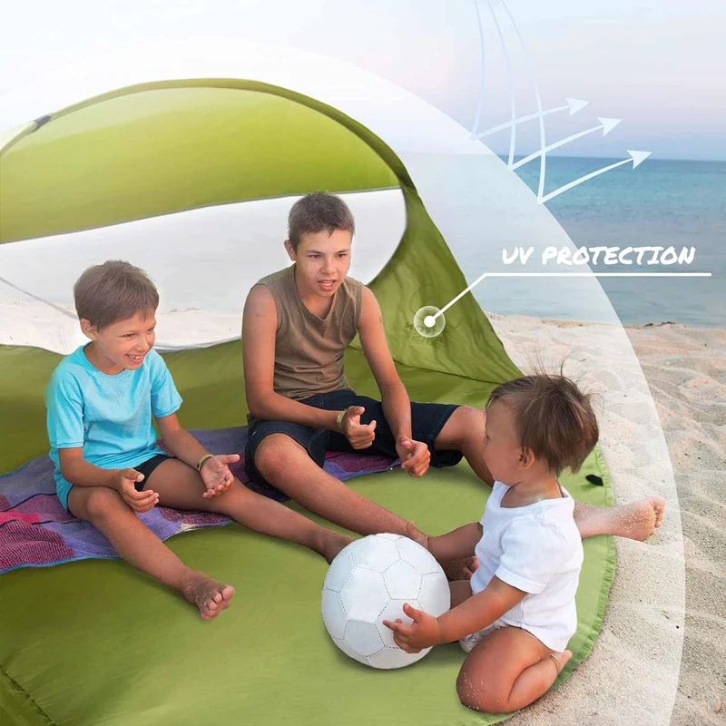 Automatik-Wurfzelt Strandmuschel - UV-Schutz Pop-Up Strandzelt