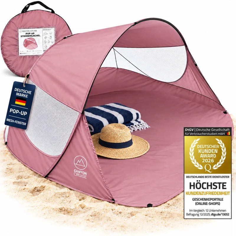 Automatik-Wurfzelt Strandmuschel - UV-Schutz Pop-Up Strandzelt