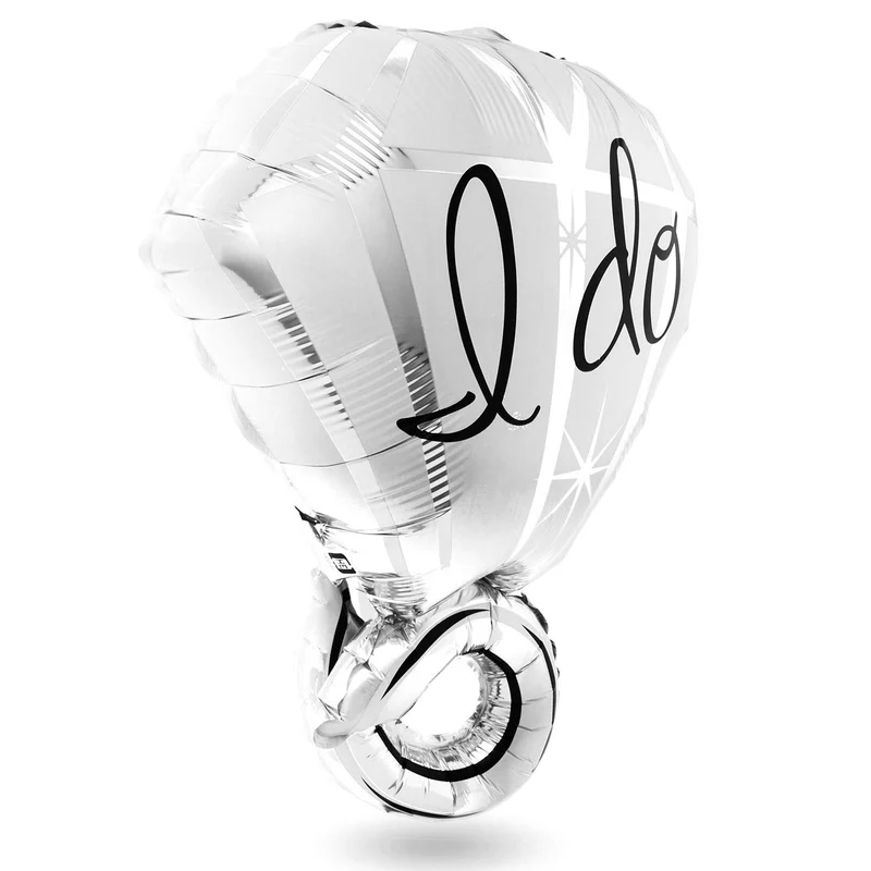 Heliumballon Eheringe - Diamantring Ballons Verlobung & Hochzeit 70cm