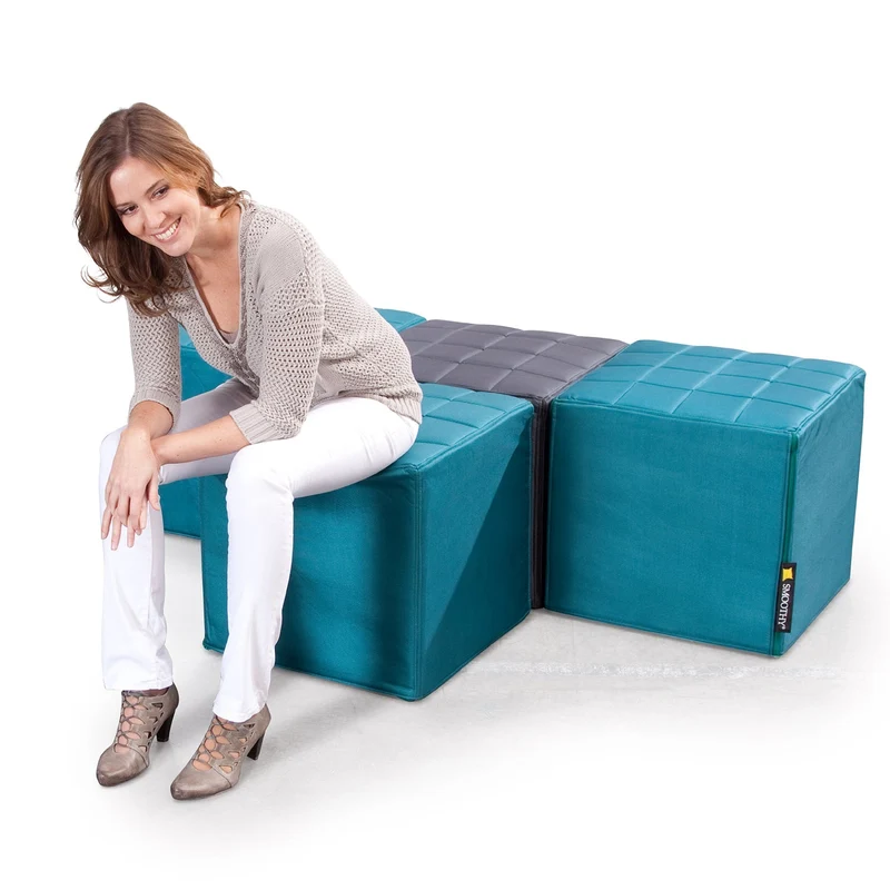 Cube Sitzwürfel in Petrol-Blau